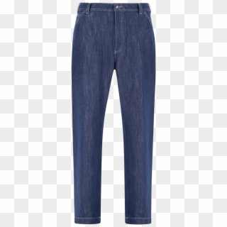 Blue Denim Jeans With Slant Pockets - Pocket Clipart