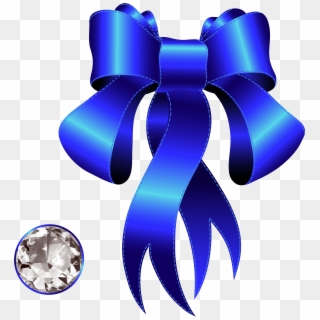 Blue Decorative Bow With Diamond Png Clipart Gallery - Royal Blue Diamond Png Transparent Png