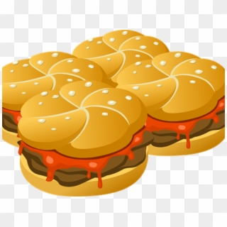 Hamburger Clipart Double Cheeseburger - Bbq Sandwich Clip Art - Png Download