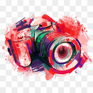 Camera Photography Watercolor Painting - Watercolor Camera Art Png Clipart