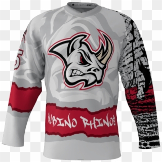 Albino Rhinos Custom Roller Hockey Jersey - Long-sleeved T-shirt Clipart