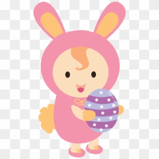 Cute Easter Bunny, Easter Baby, Baby Bunnies, Baby - Baby Coelhinho Png Clipart