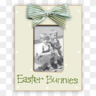 Easter Bunnies Leaf - Picture Frame Clipart