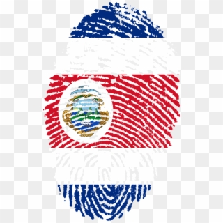 Costa Rica Flag Fingerprint Png Image - Huella Digital Costa Rica Clipart