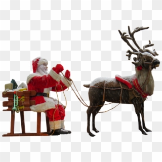 Reindeer With Santa Png Clipart
