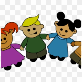 Cartoon Children Holding Hands Clipart