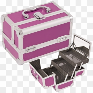 Transparent Makeup Box - Purple Makeup Case Clipart