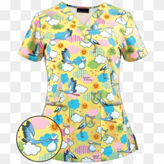 Shown In - Baby Print Scrub Tops Clipart