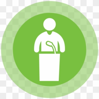 Podium Talk Icon - Awareness Session Icon Png Clipart