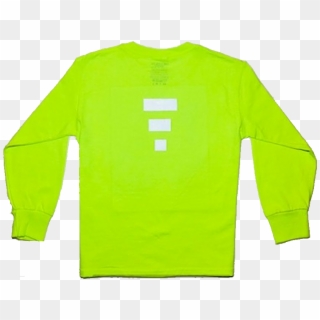 Long Sleeve Safety Green Back - Long-sleeved T-shirt Clipart