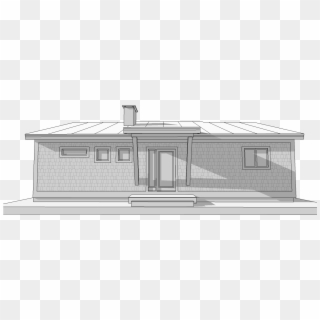 Mt Philo Timber Frame Rear View - Architecture Clipart