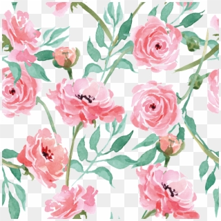 Pink Carnation Cartoon Background - Garden Roses Clipart