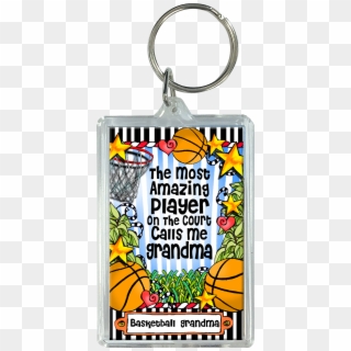 Basketball Grandma Key Chain - Keychain Clipart