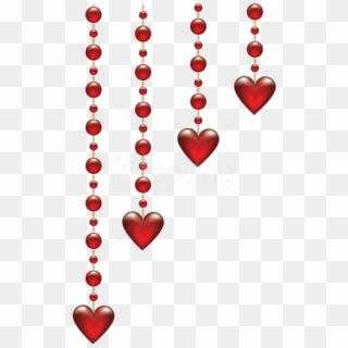Free Png Valentine's Day Hanging Hearts Transparent - Transparent Valentines Clip Art