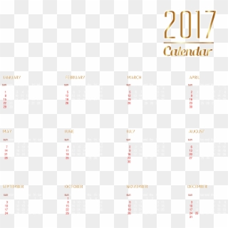 2017 Calendar Transparent Png Clipart Image