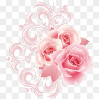 Pink Floral Border Png Clipart
