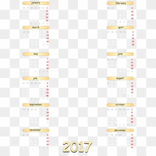 2017 Calendar Png Clipart