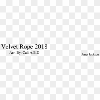 Velvet Rope 2018 Sheet Music For Flute, Clarinet, Alto - Parallel Clipart