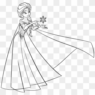 Elsa Fazendo Floco De Neve - Principesse Disney Da Colorare Clipart