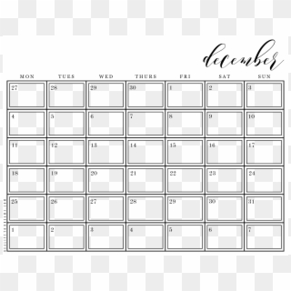December Parent-time Calendar With Dates - Friedrichstadt Clipart