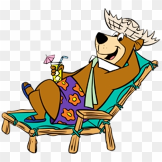 Yogi Sitting On Chair - Sitting In Camping Chairs Clipart - Png Download
