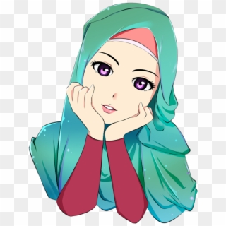 Anime Muslimah Png - Cute Muslim Girl Cartoon Clipart