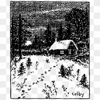 Snow Winter Computer Icons Drawing Download - Black And White Snowy Scenes Clipart