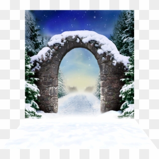 3 Dimensional View Of 10'x20' Backdrop - Snow Bridge Clipart