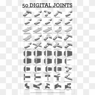 Joints Muebles De Madera, Cnc Madera, Arte En Madera, - 50 Digital Wood Joints Clipart