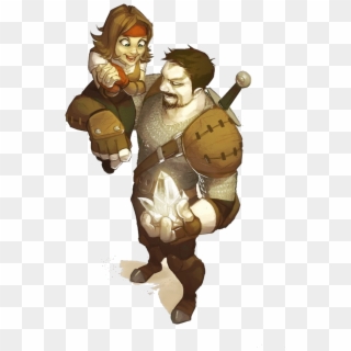 Goliath And Halfling By David Valdez Transparent - Weird Dnd Characters Clipart