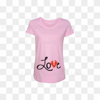 Love Baby Feet Maternity Shirt Too Cute - Shirt Clipart