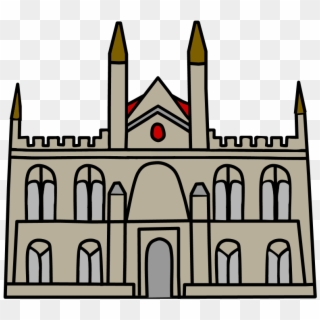 Castle, Medieval, Turrets, Brown, Gray, Red - Castle Clipart