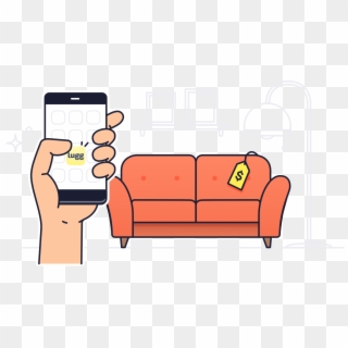 Hand With Couch - Studio Couch Clipart