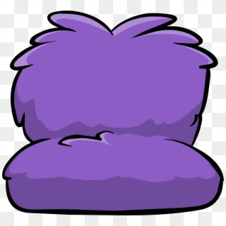 Fuzzy Purple Couch - Sofa De Puffle Verde De Club Penguin Clipart