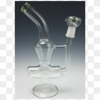 9" Green Glass Inline Percolator Water Pipe By Mile - Trophy Clipart