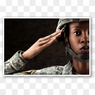 Woman In Uniform Saluting - Woman Veteran Clipart