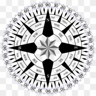 Symbol Wind Rose Nautica - Compass Rose Clipart