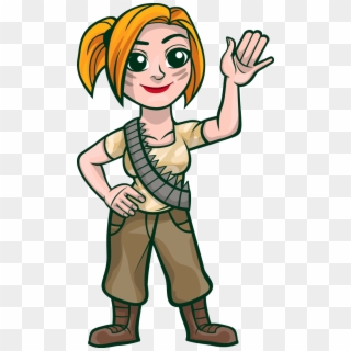 Free To Use & Public Domain Soldier Clip Art - Female Soldier Cartoon Transparent - Png Download