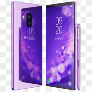 Samsung Galaxy Note 9 Purple Concept - Smartphone Clipart