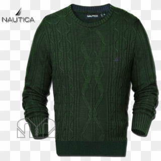 ~nautica Fisherman Crewneck Green Knit Sweater - Nautica Clipart