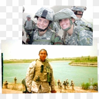 Two Photographs Of Americans Serving In The Military - Veterans Coming Home Clipart