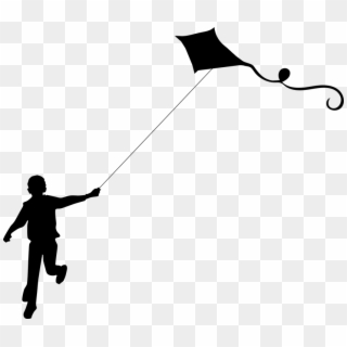 Find Images Of Silhouette - Kite Flying Clip Art - Png Download