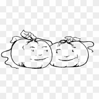Smiling Pumpkins Drawing Clip Art Download Png - Line Art Transparent Png