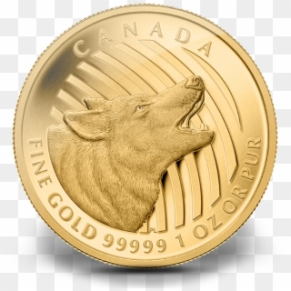 Canada 2014 Howling Wolf Proof Gold 1 Oz - Coin Clipart
