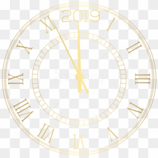 New Year Clock Png - Analog Clock Without Hands Roman Numerals Clipart