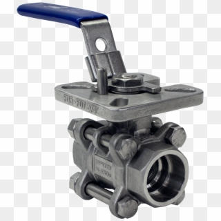 Flow , 3 Piece Stainless Steel Ball Valve Clipart