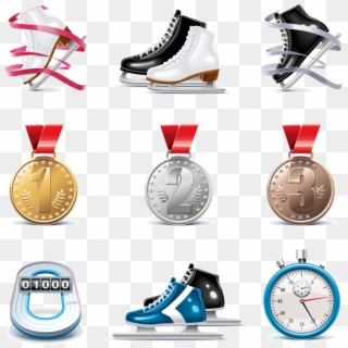 Gold Silver And Bronze Medals Png Pic - Learn To Skate Clipart