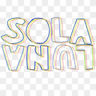 Sola Luna Neon Lines Logo - Calligraphy Clipart