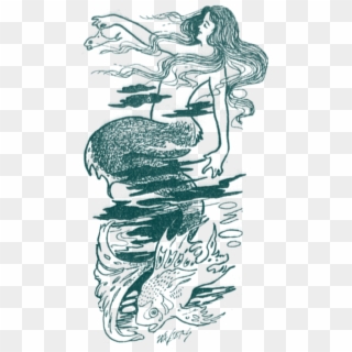 Mermaid Found In The Ocean Deep - Illustration Clipart