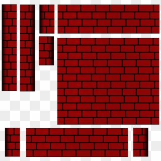 Red Brick Platforms - Red Brick Sprite Clipart